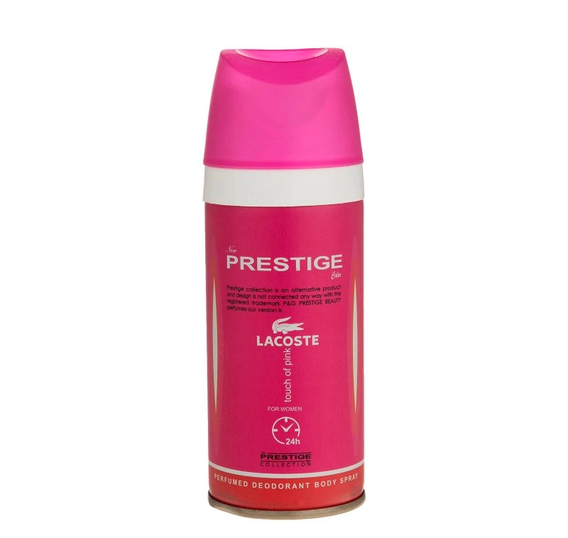 اسپری خوشبو کننده بدن زنانه پرستیژ مدل Lacoste Touch of Pink حجم 150 میلی لیتر